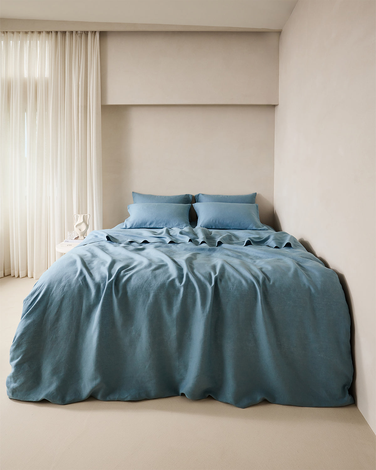 Lagoon 100% French Flax Linen Bedding Bundle