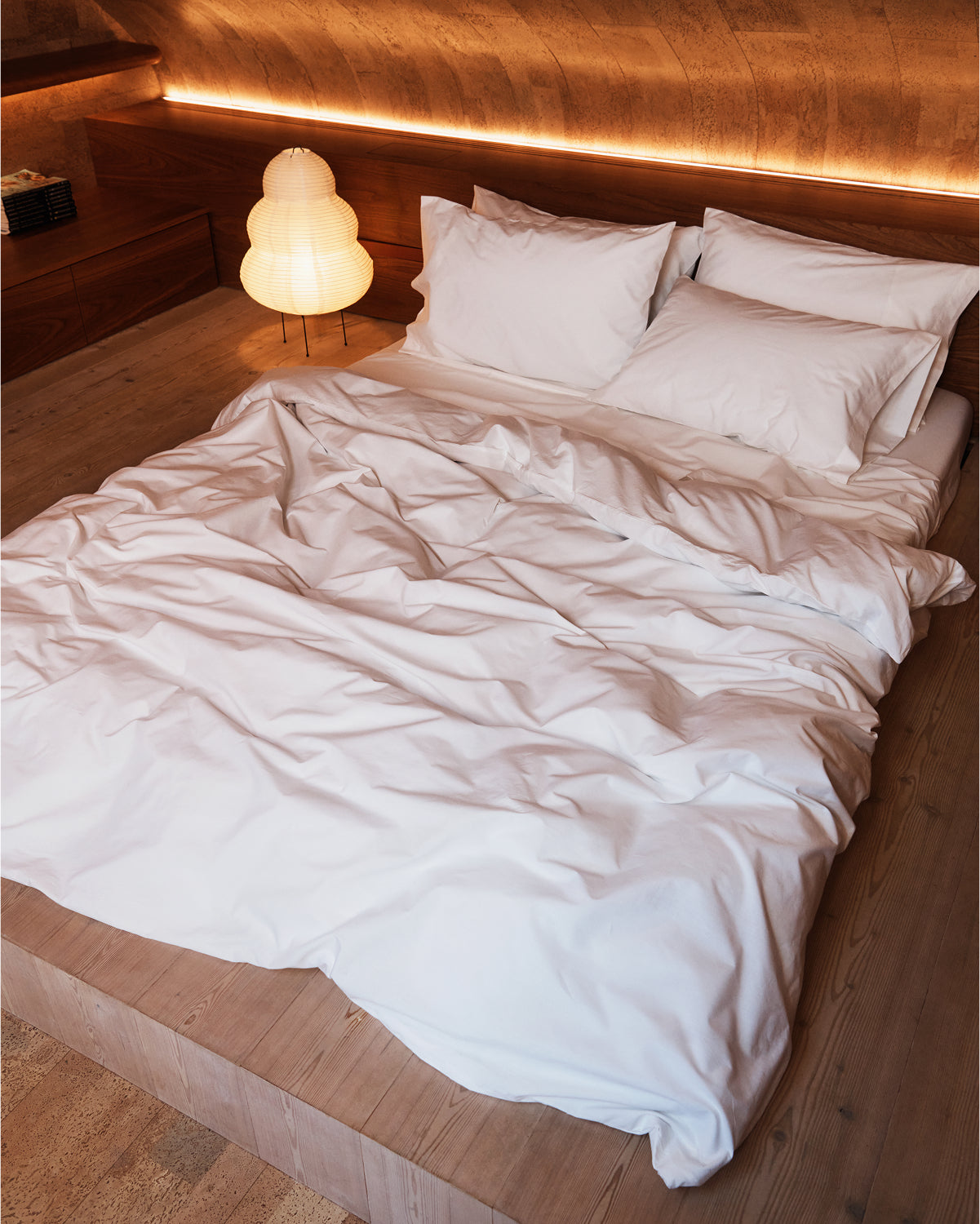 Crisp White Organic Cotton Percale Bedding Bundle