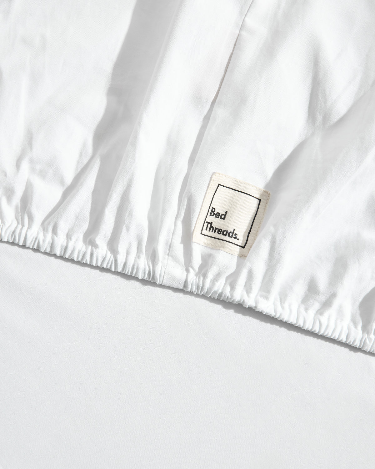 Crisp White Organic Cotton Percale Fitted Sheet Set