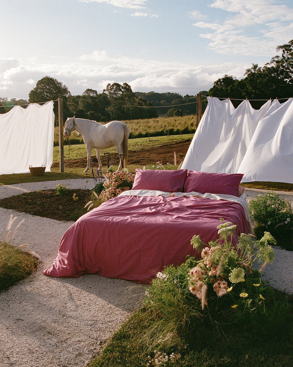 Berry Organic Cotton Percale Bedding Set