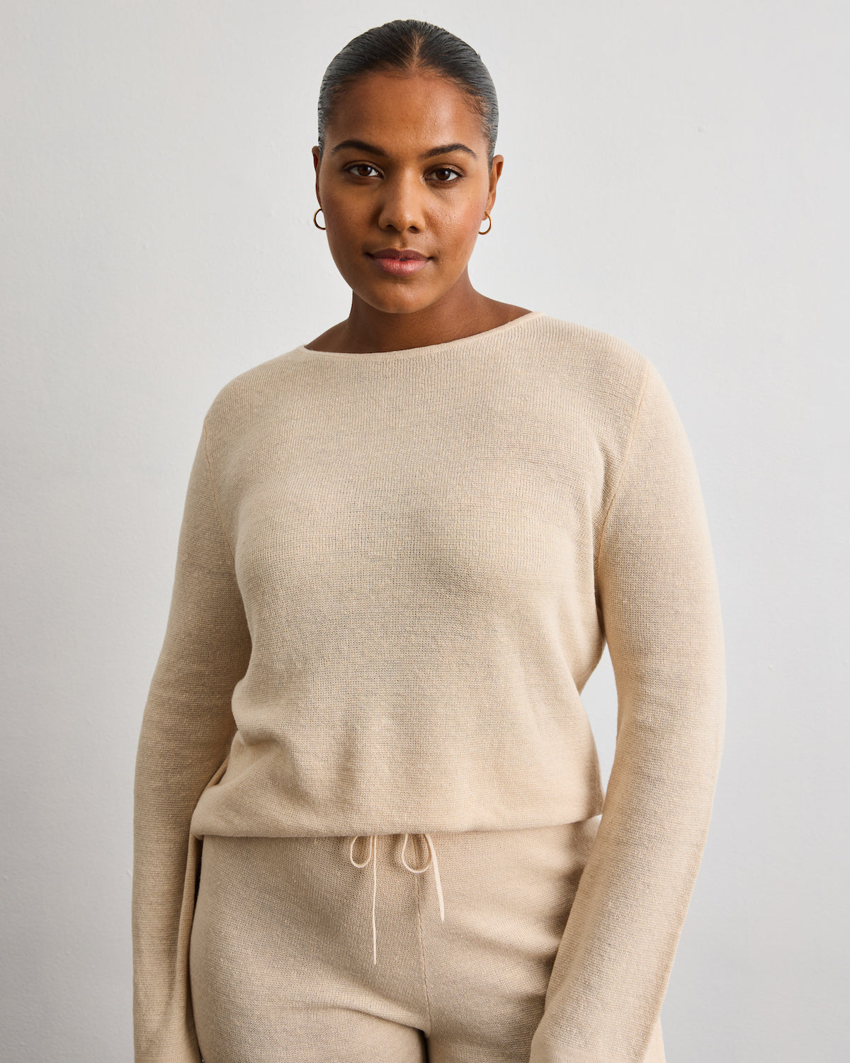 Linen Knit Set in Oatmeal