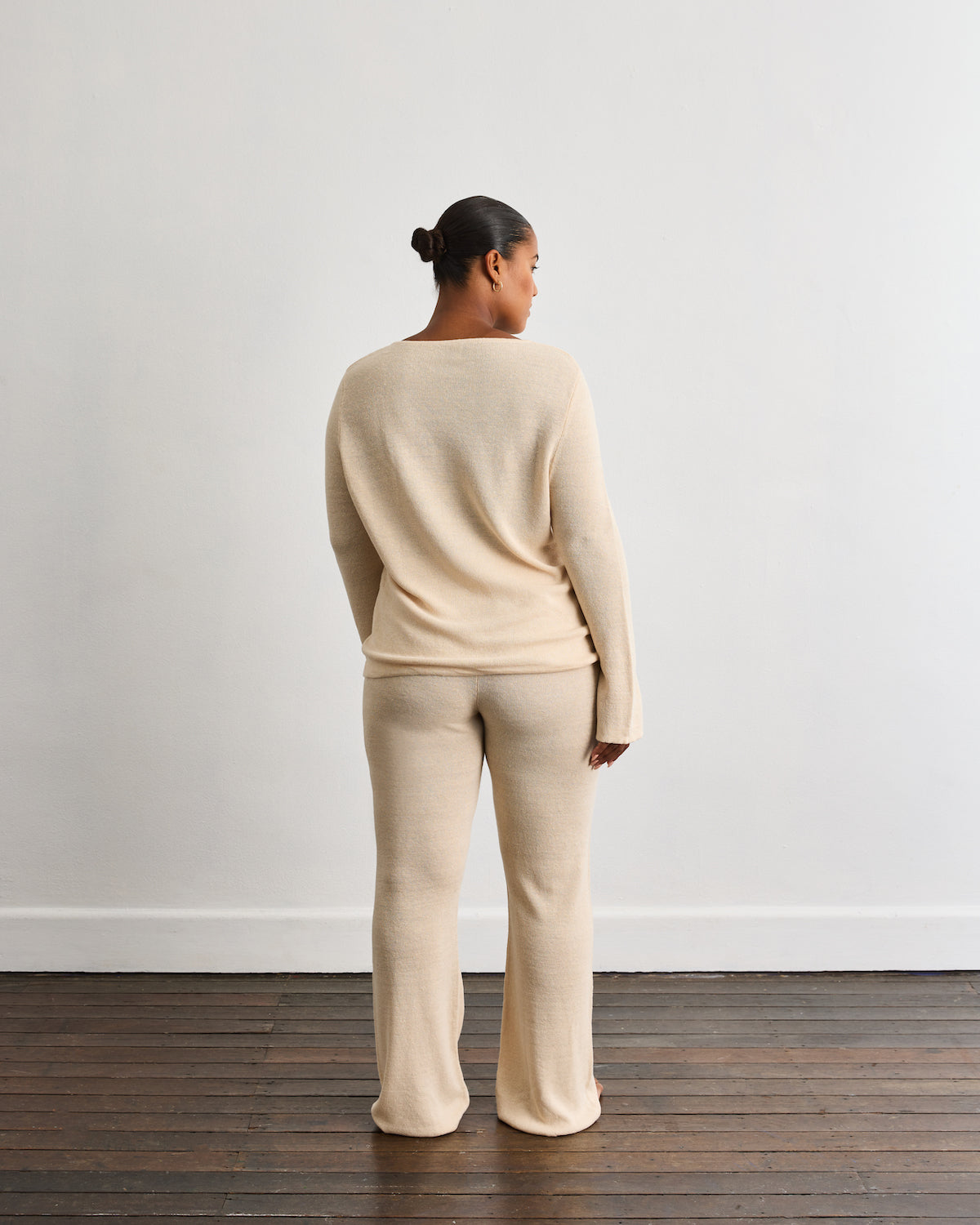Linen Knit Set in Oatmeal