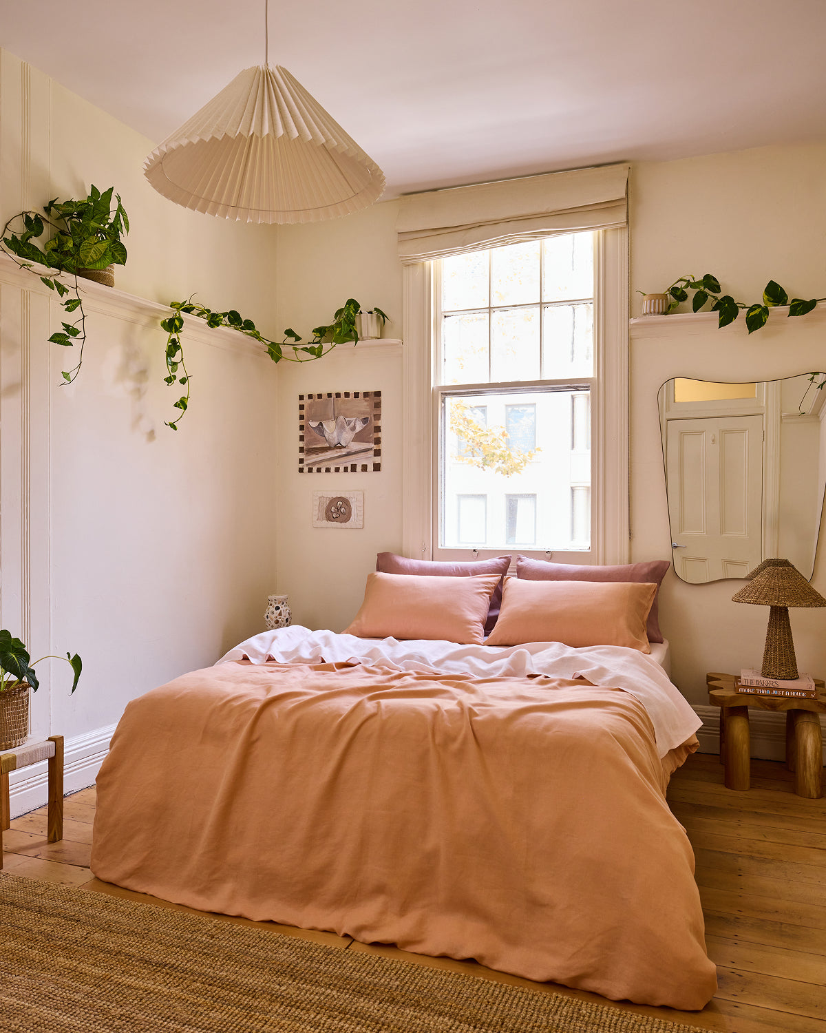 Rosewater 100% French Flax Linen Fitted Sheet Set