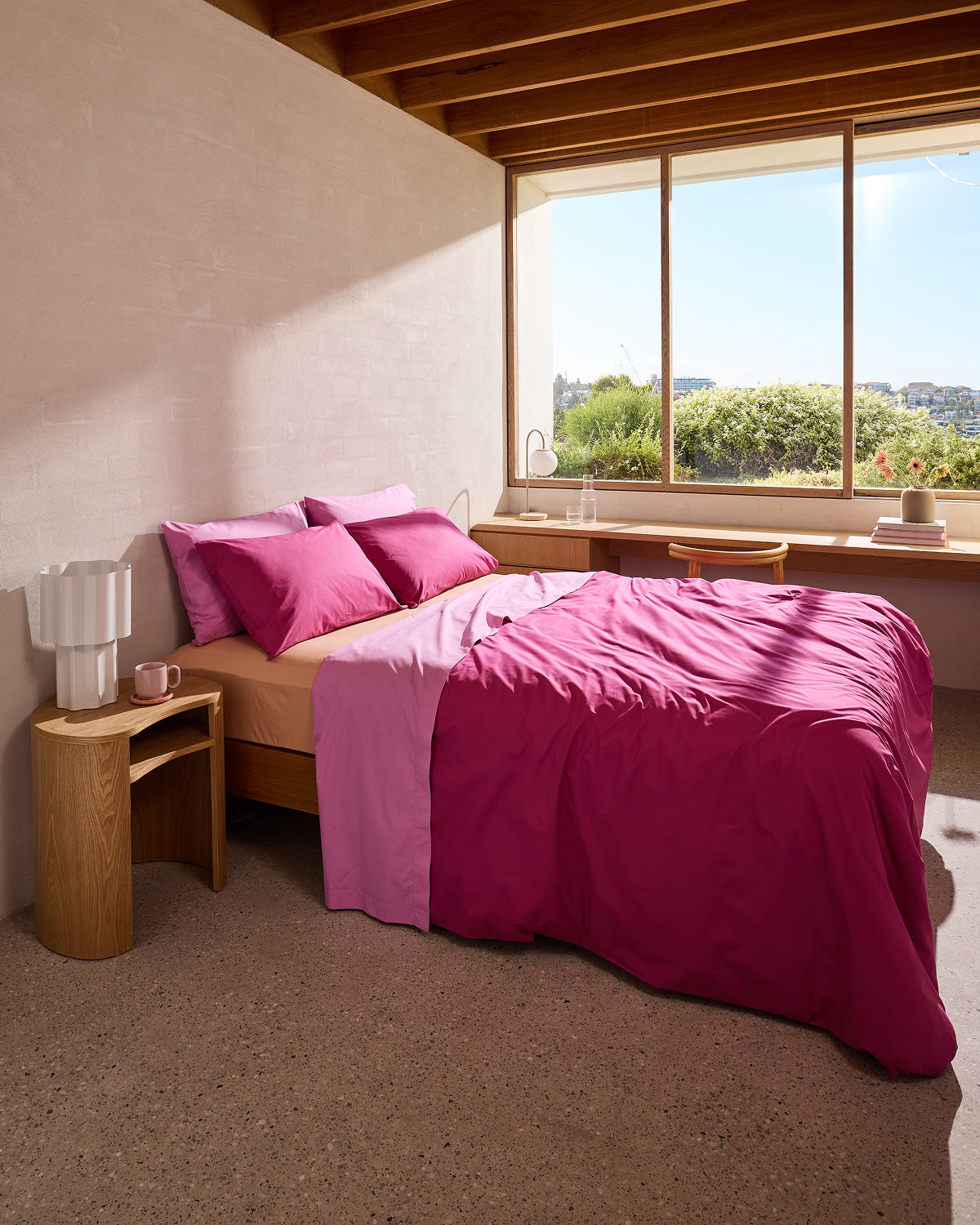 Berry, Bubblegum & Butterscotch Organic Cotton Percale Bedding Bundle