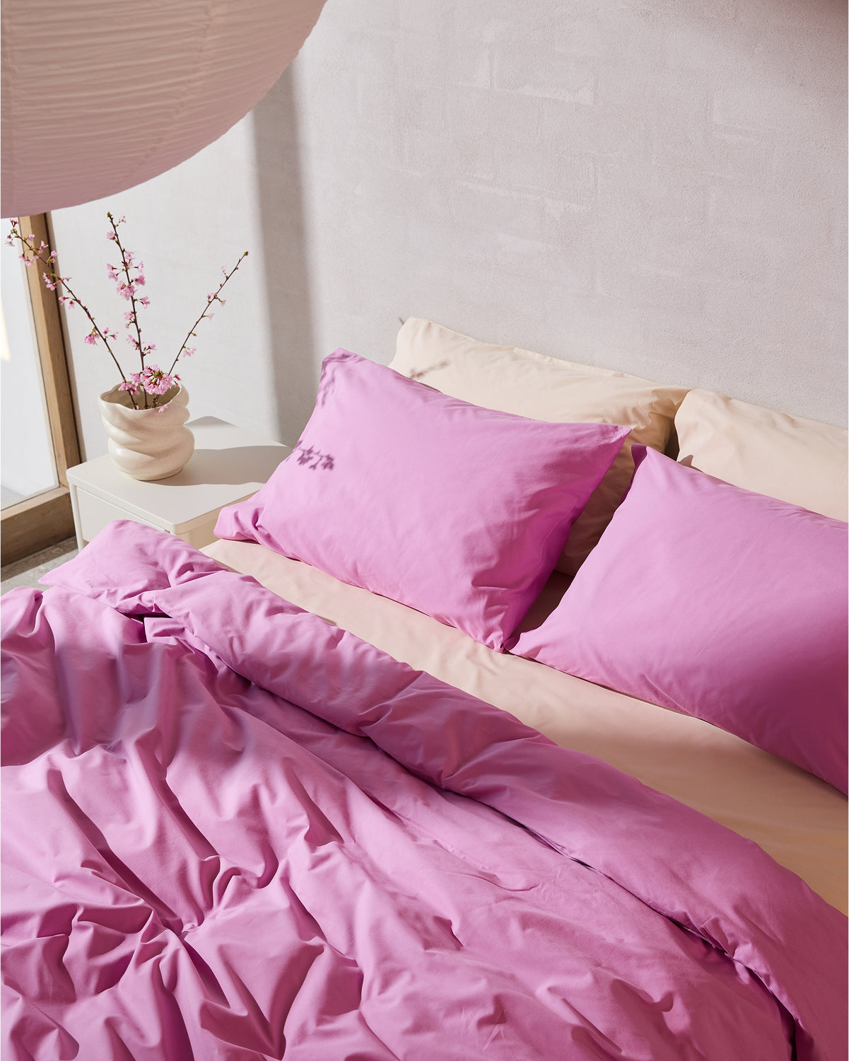 Bubblegum & Vanilla Organic Cotton Percale Bedding Bundle