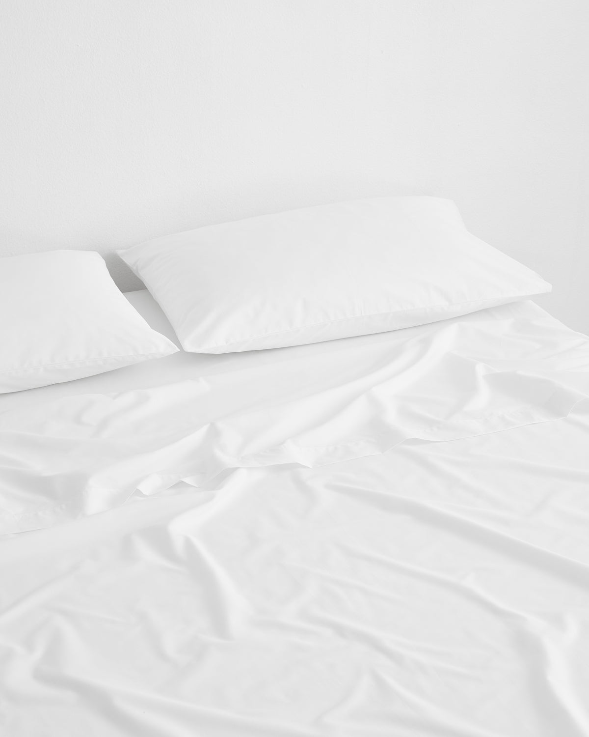 Crisp White Organic Cotton Percale Sheet Set