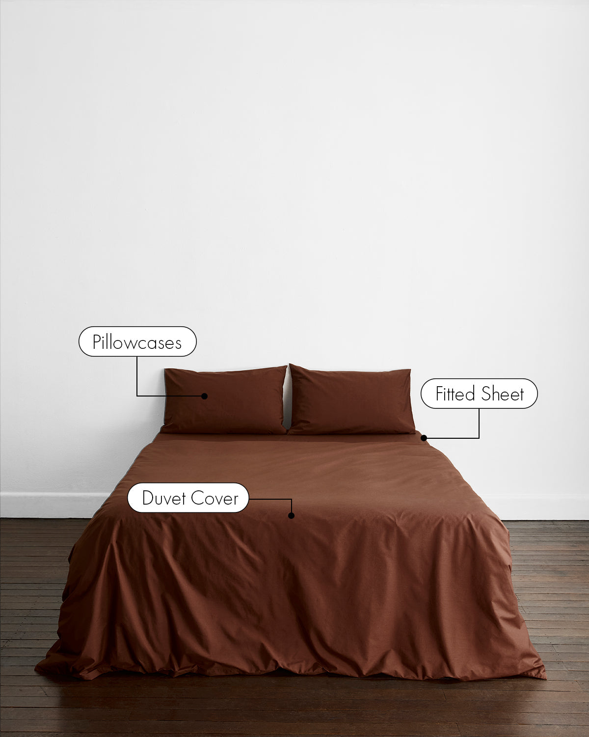 Espresso Organic Cotton Percale Bedding Set