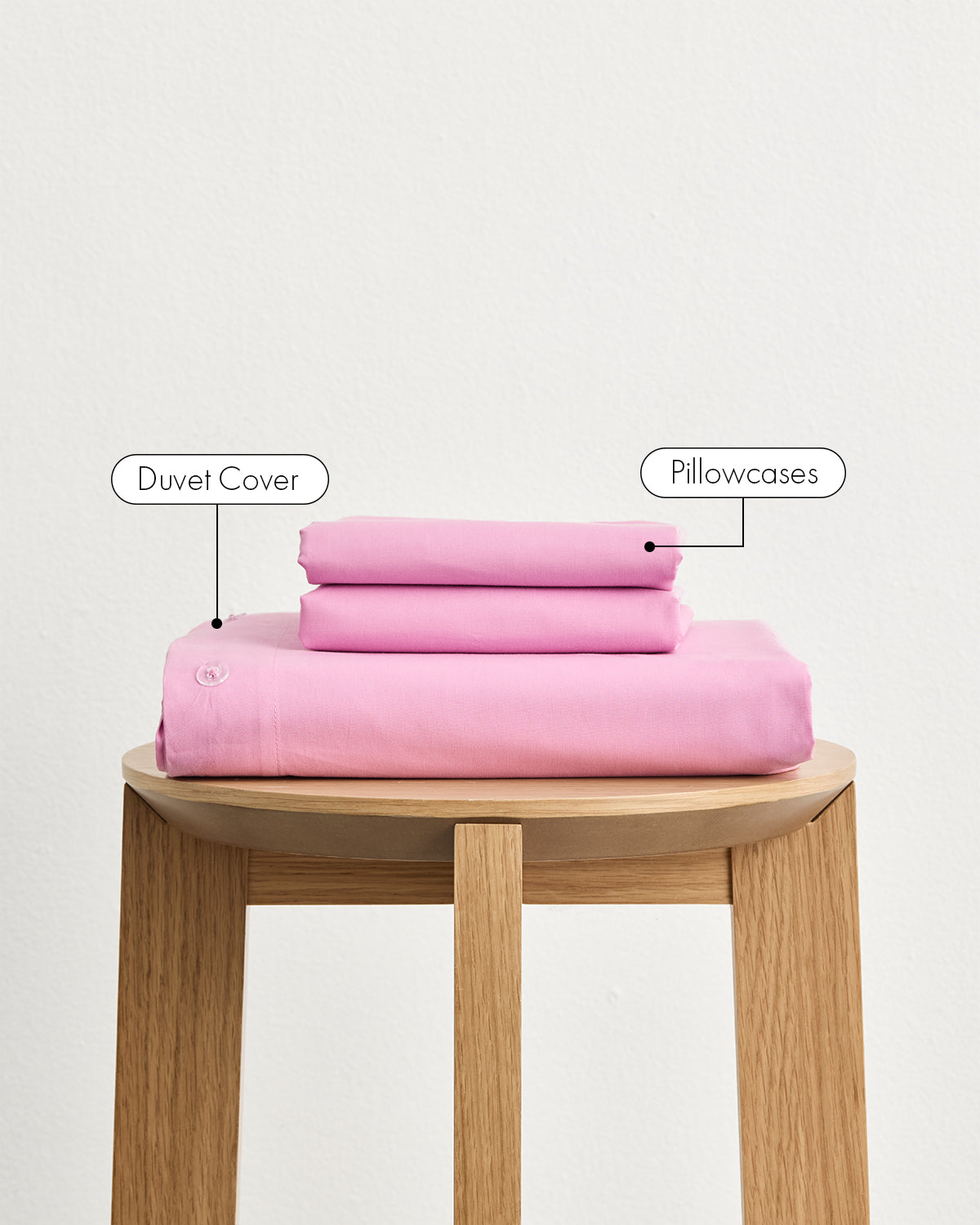 Bubblegum Organic Cotton Percale Duvet Cover Set