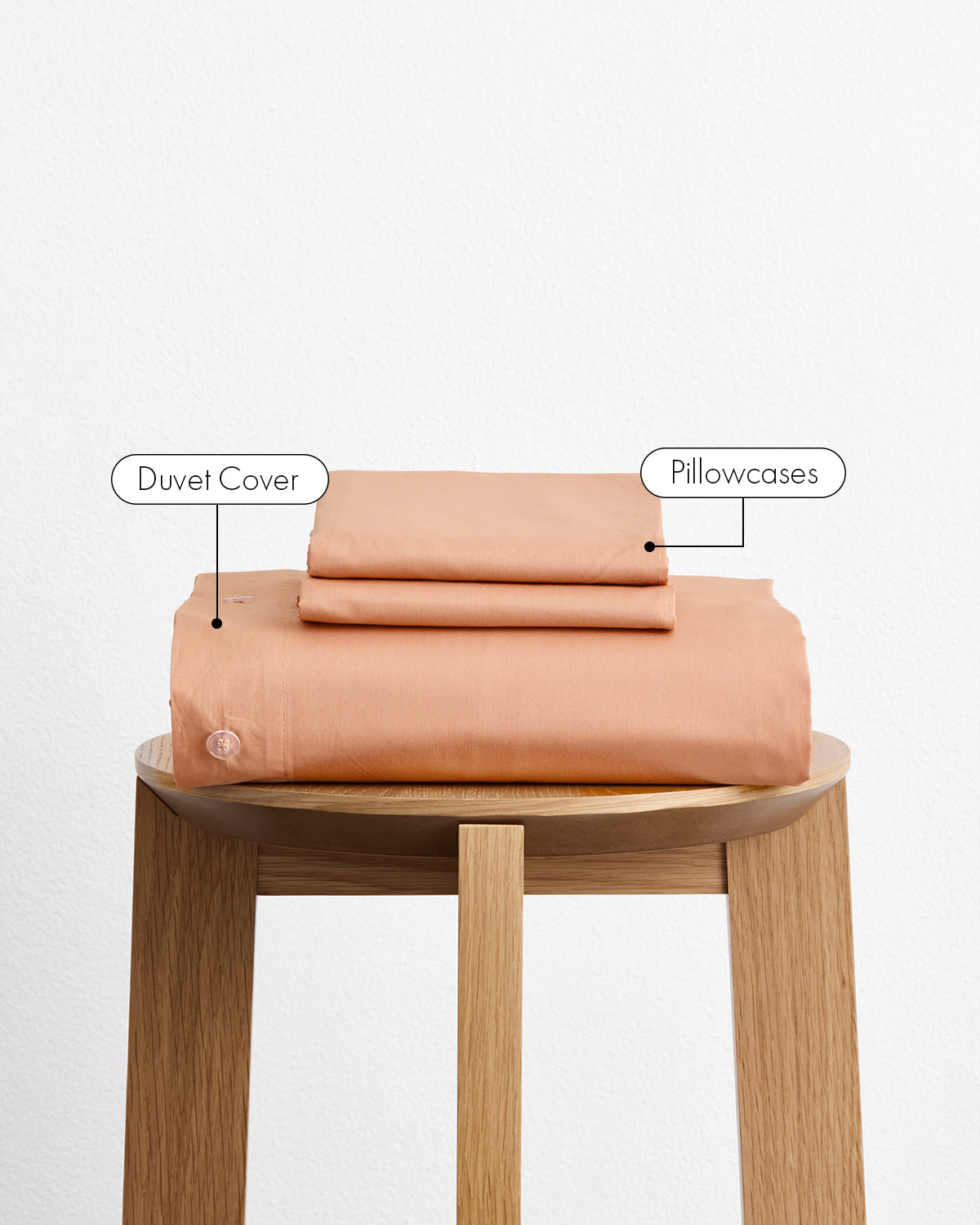 Butterscotch Organic Cotton Percale Duvet Cover Set