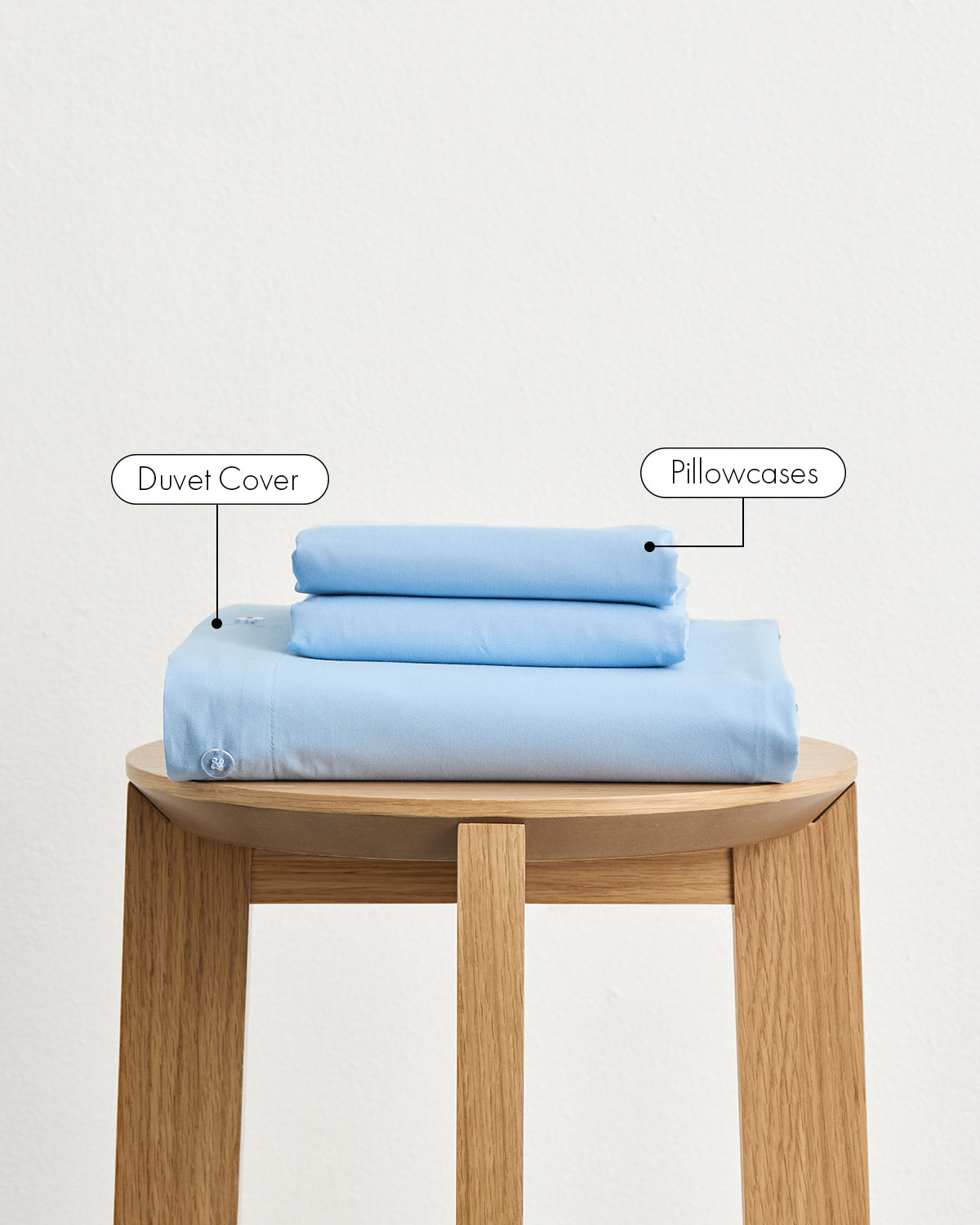 Sky Organic Cotton Percale Duvet Cover Set
