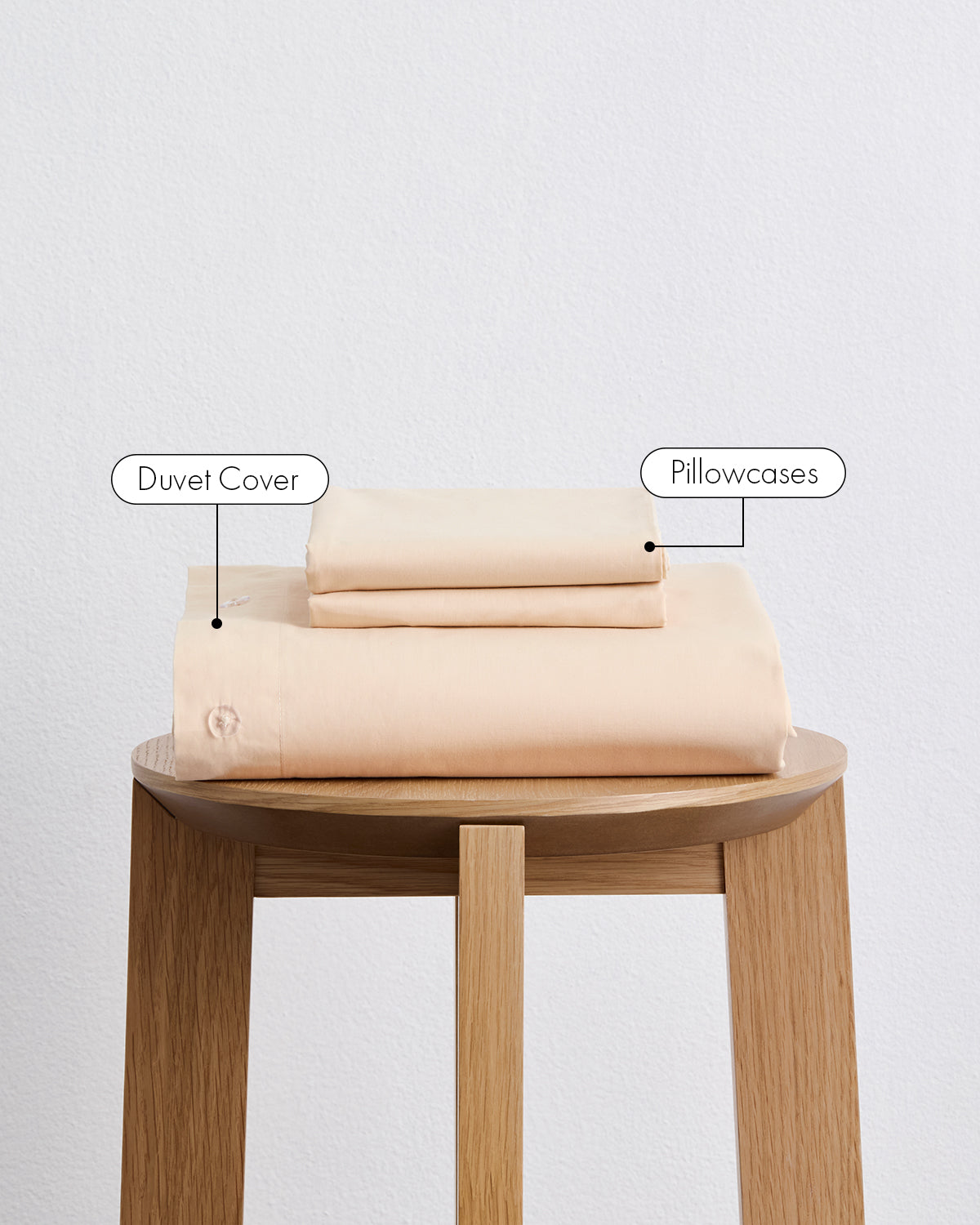 Vanilla Organic Cotton Percale Duvet Cover Set