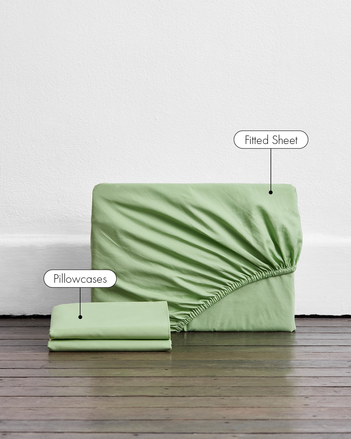 Apple Organic Cotton Percale Fitted Sheet Set