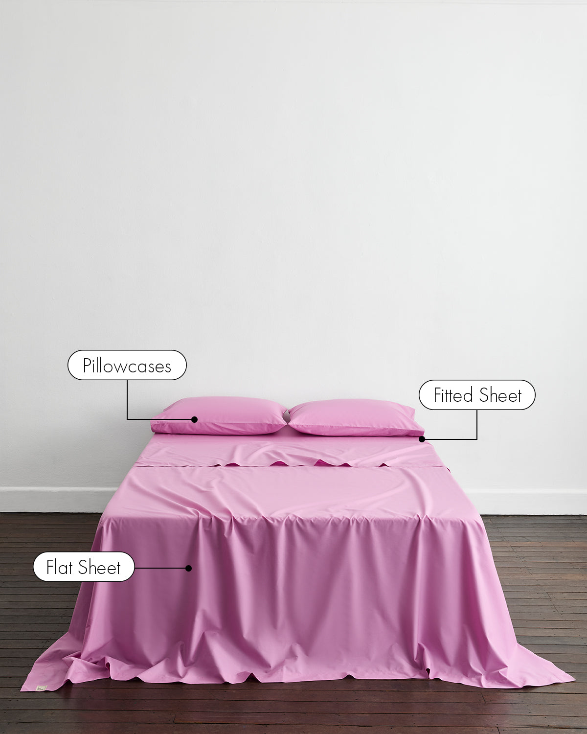 Bubblegum Organic Cotton Percale Sheet Set