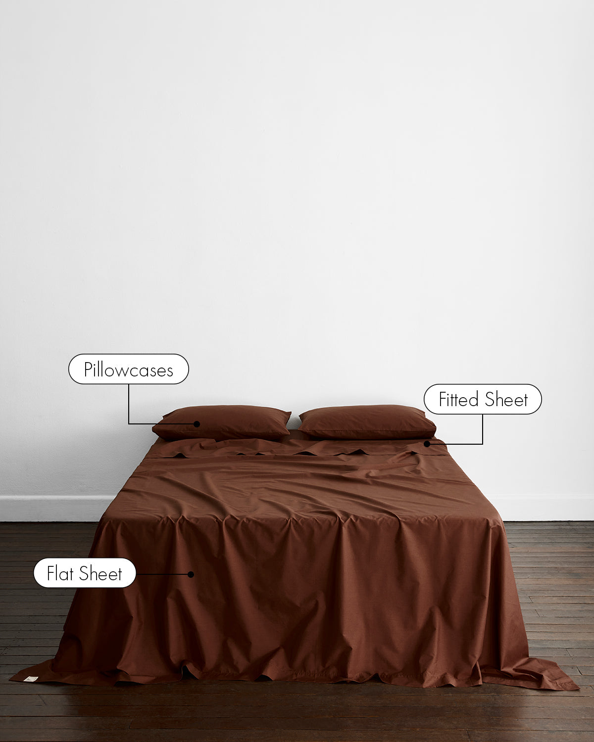 Espresso Organic Cotton Percale Sheet Set