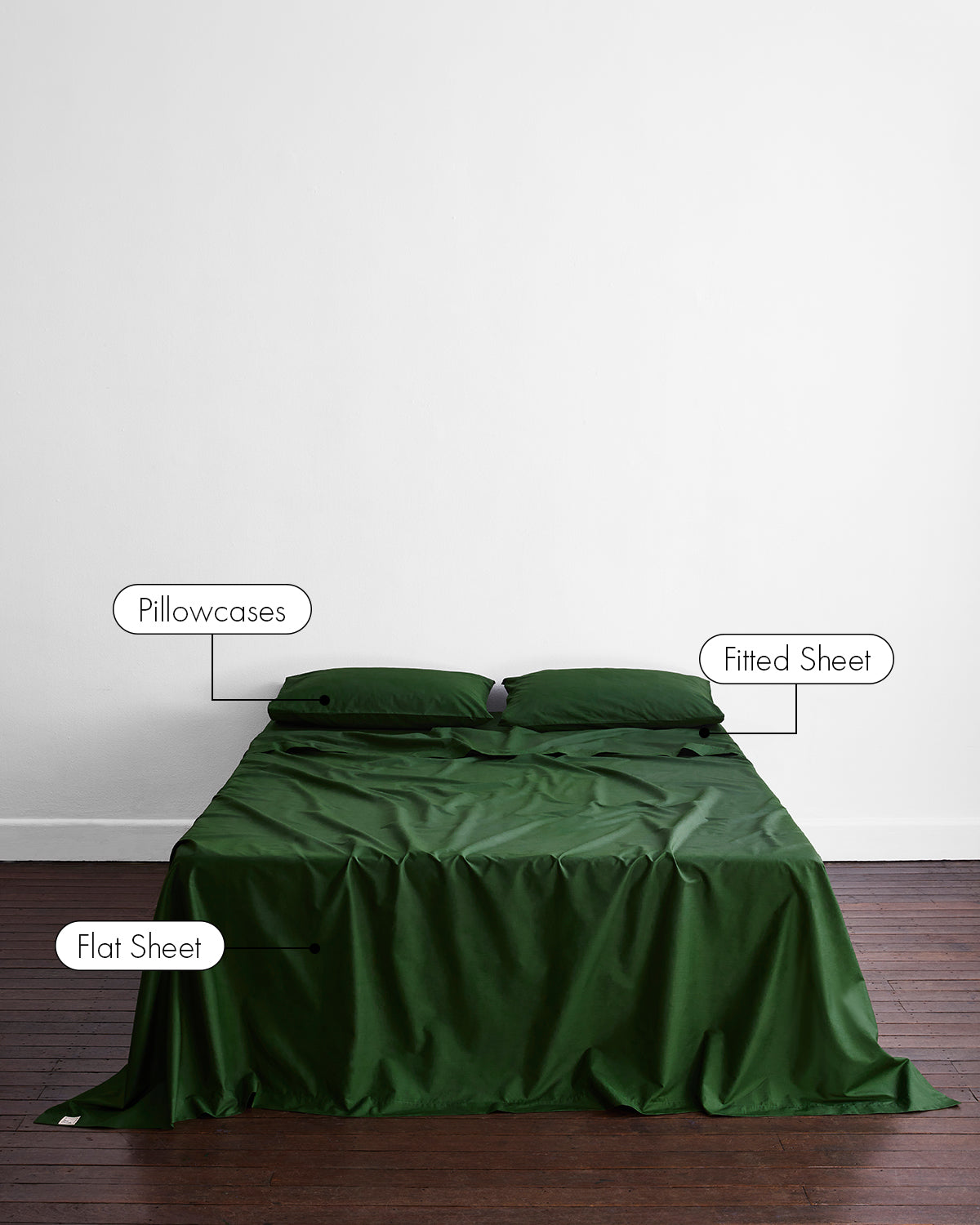 Moss Organic Cotton Percale Sheet Set