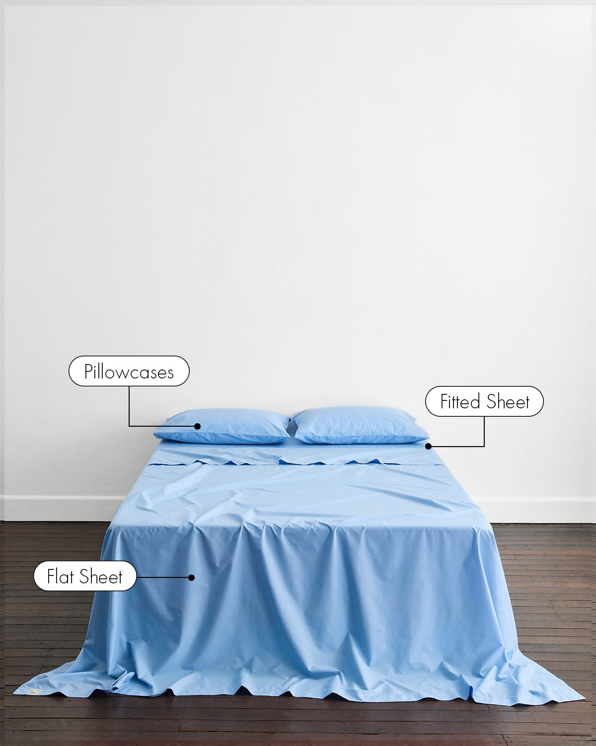 Sky Organic Cotton Percale Sheet Set