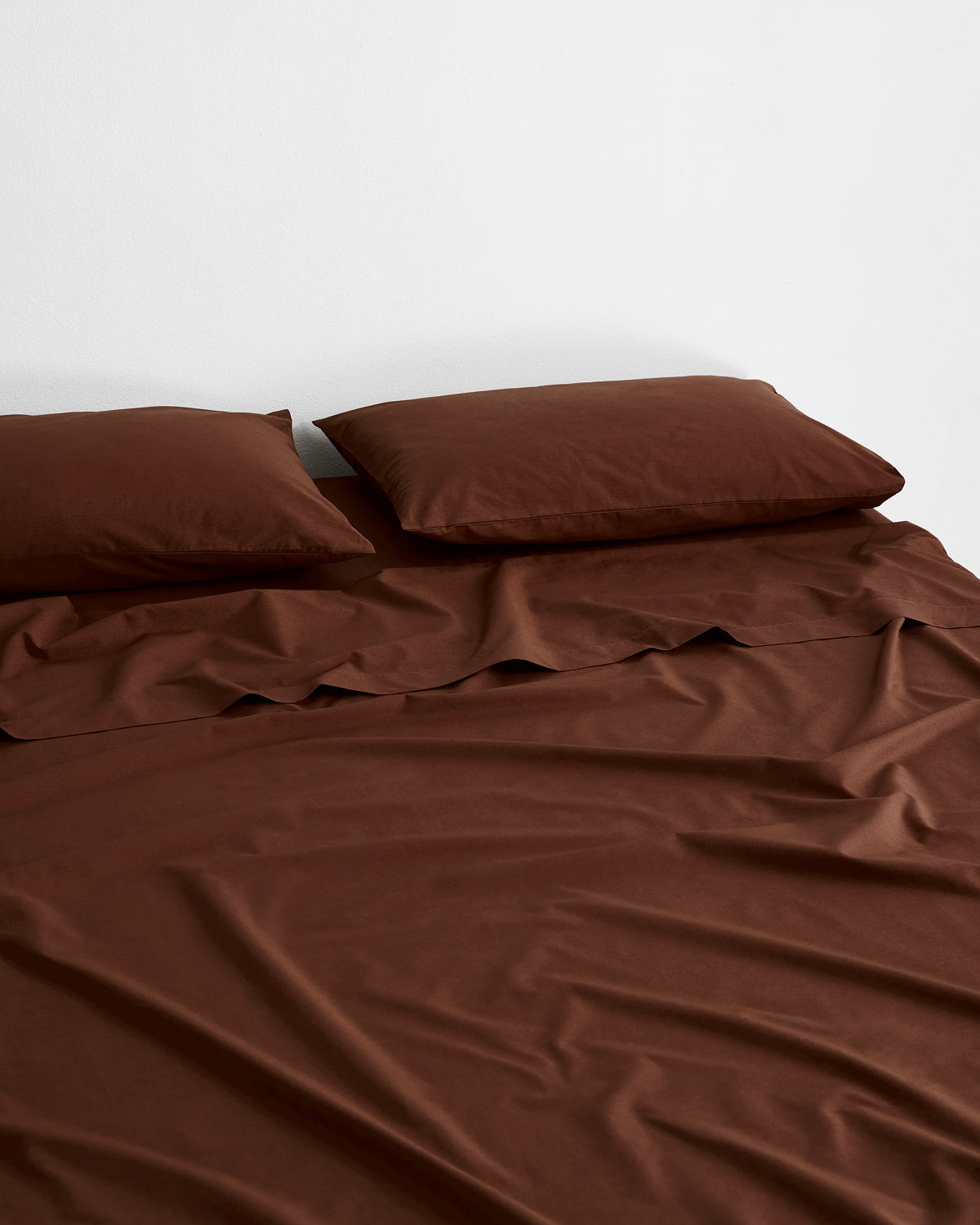 Espresso Organic Cotton Percale Sheet Set