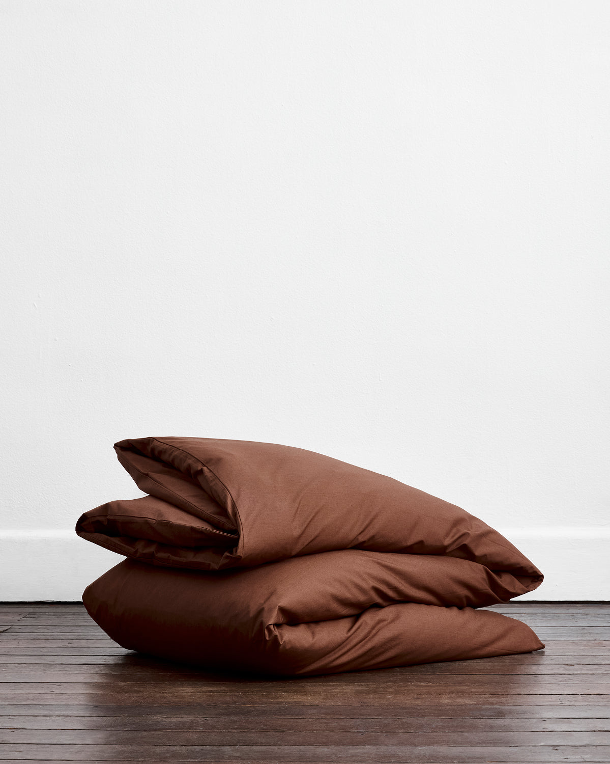 Espresso Organic Cotton Percale Duvet Cover Set