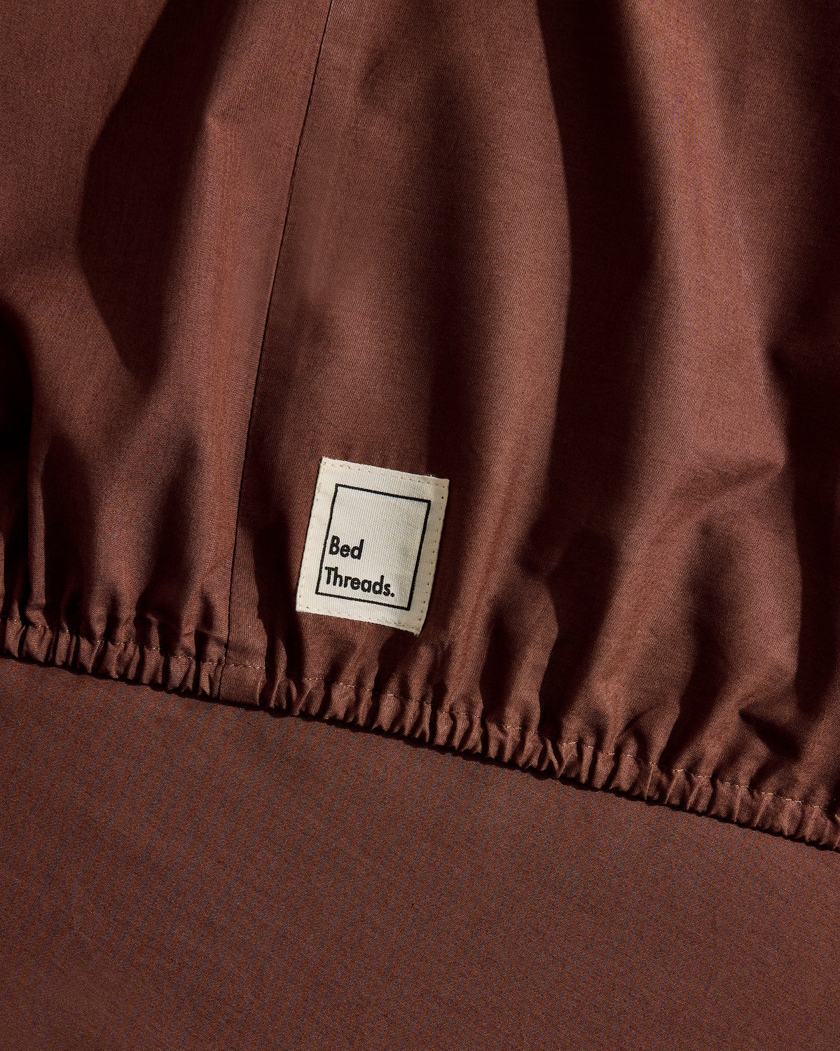 Espresso Organic Cotton Percale Fitted Sheet Set
