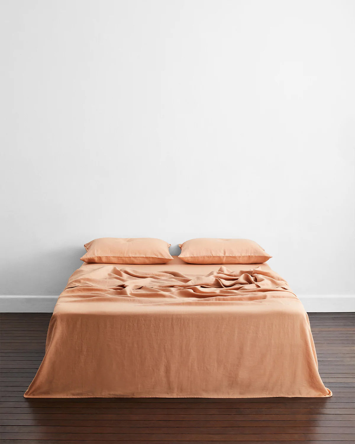 Hazelnut & Terracotta 100% French Flax Linen Bedding Bundle