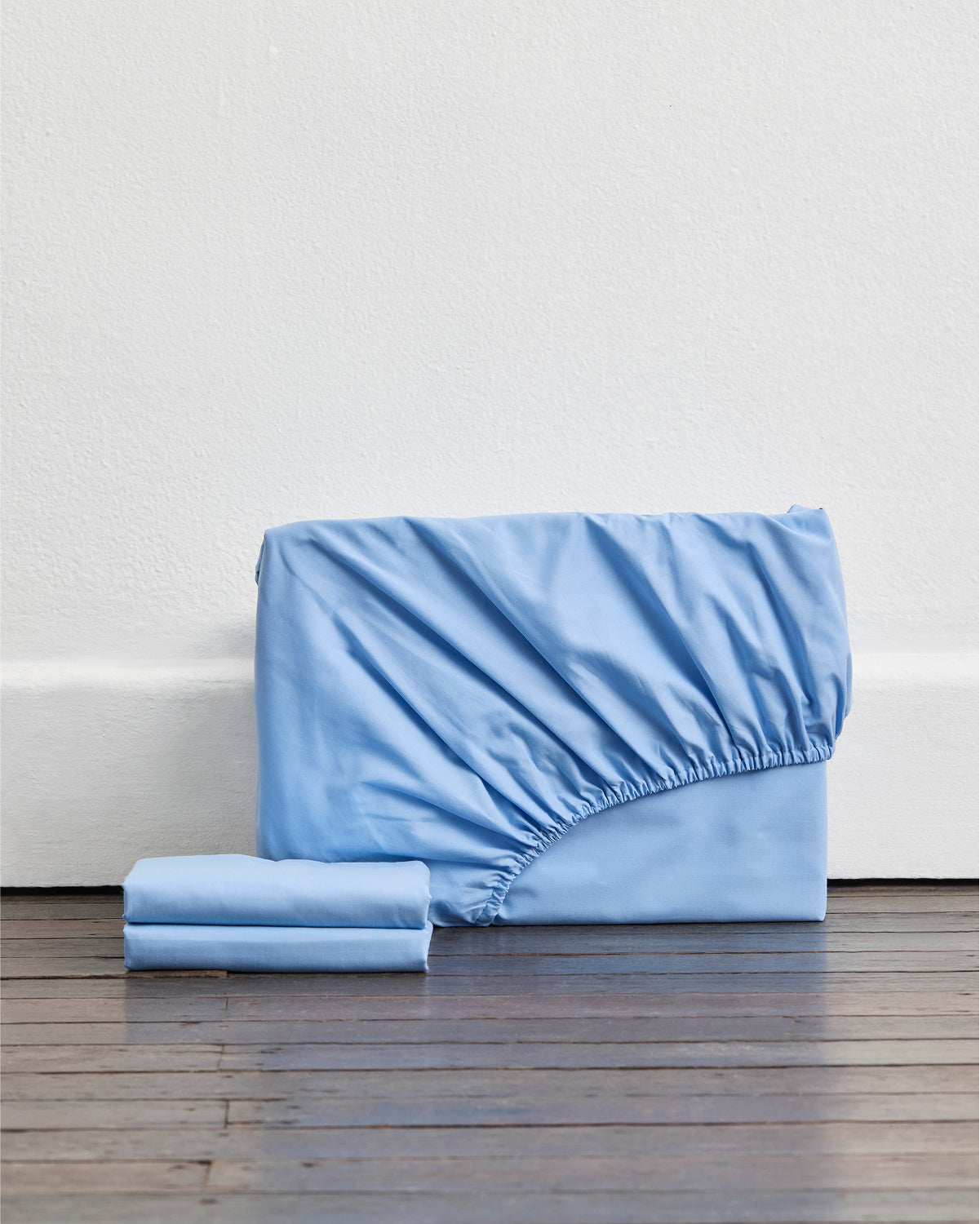 Sky Organic Cotton Percale Fitted Sheet Set