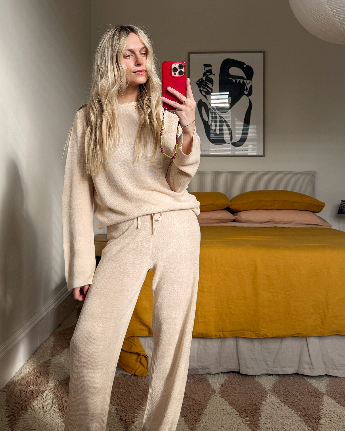 Linen Knit Set in Oatmeal