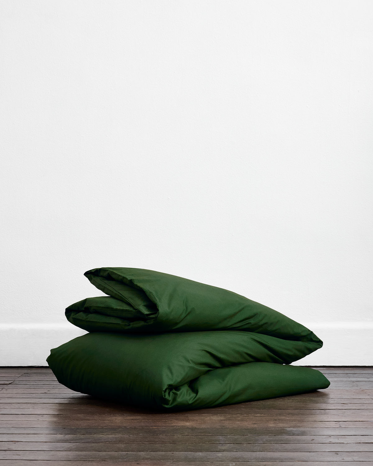 Moss Organic Cotton Percale Duvet Cover Set