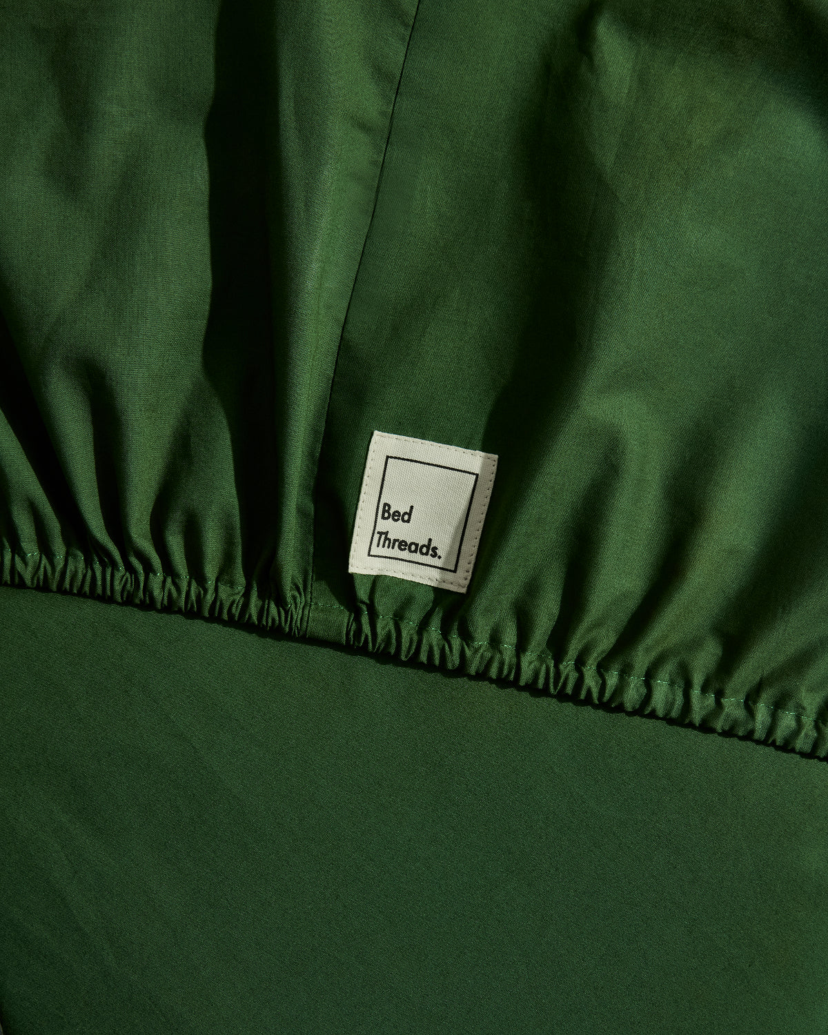 Moss Organic Cotton Percale Fitted Sheet Set