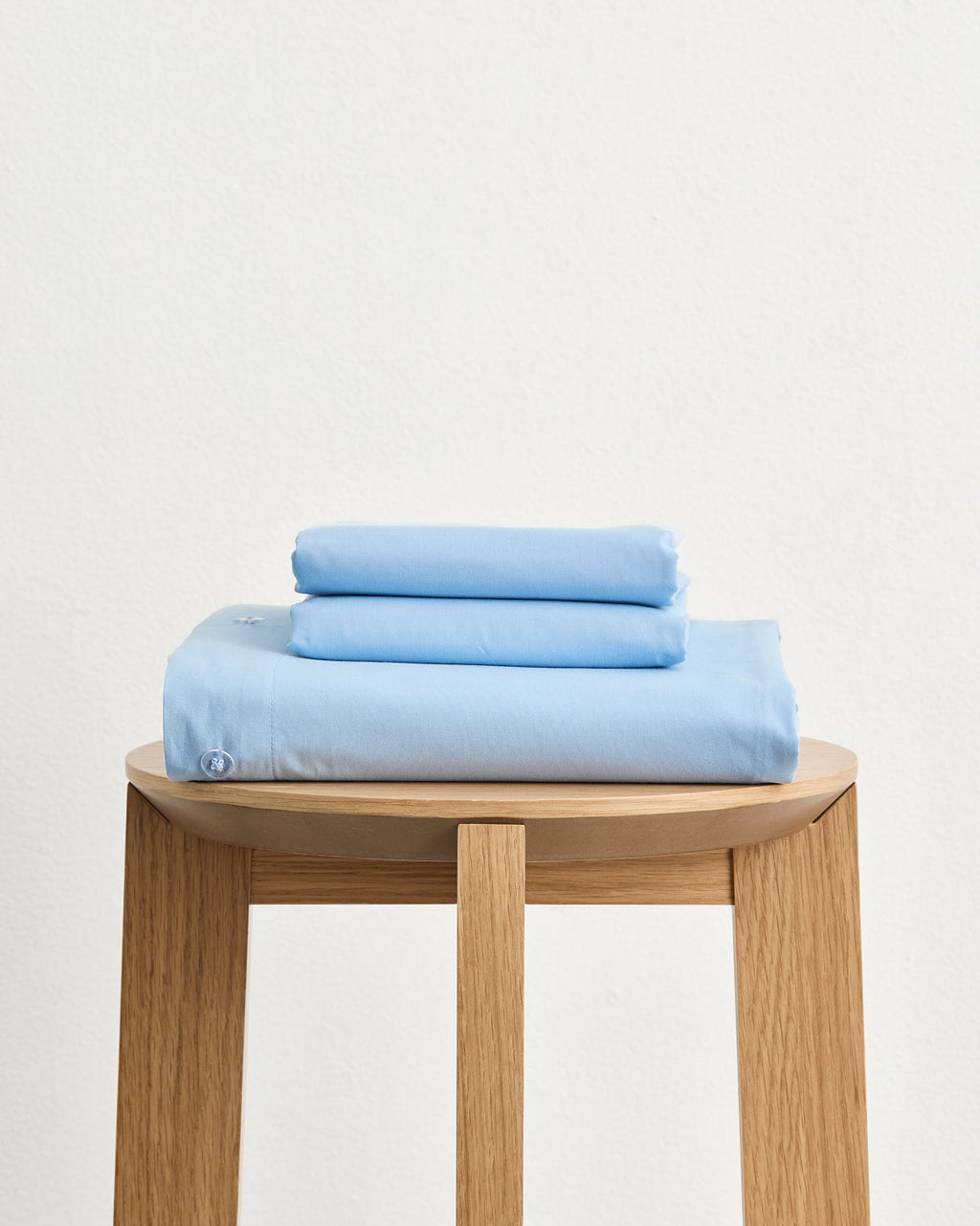 Sky Organic Cotton Percale Duvet Cover Set