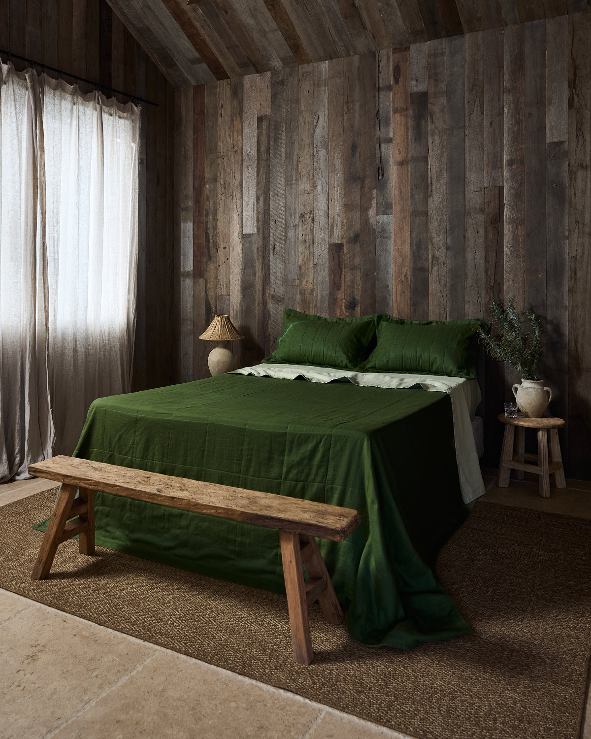 Sage & Olive 100% French Flax Linen Quilt Set