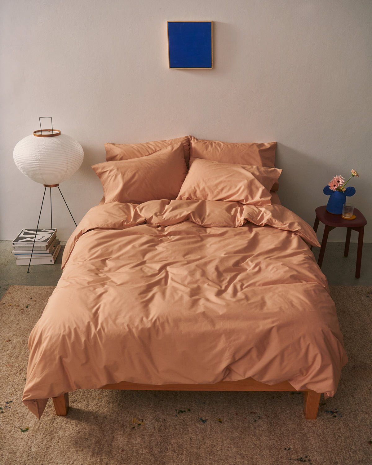 Butterscotch Organic Cotton Percale Fitted Sheet Set