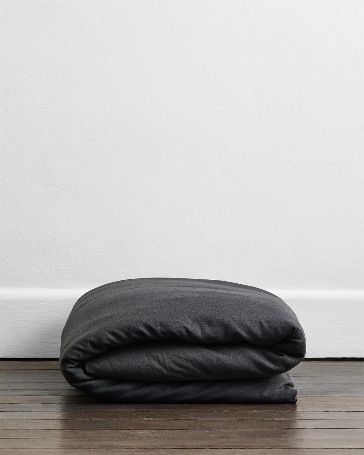Charcoal & Oatmeal 100% French Flax Linen Bedding Bundle