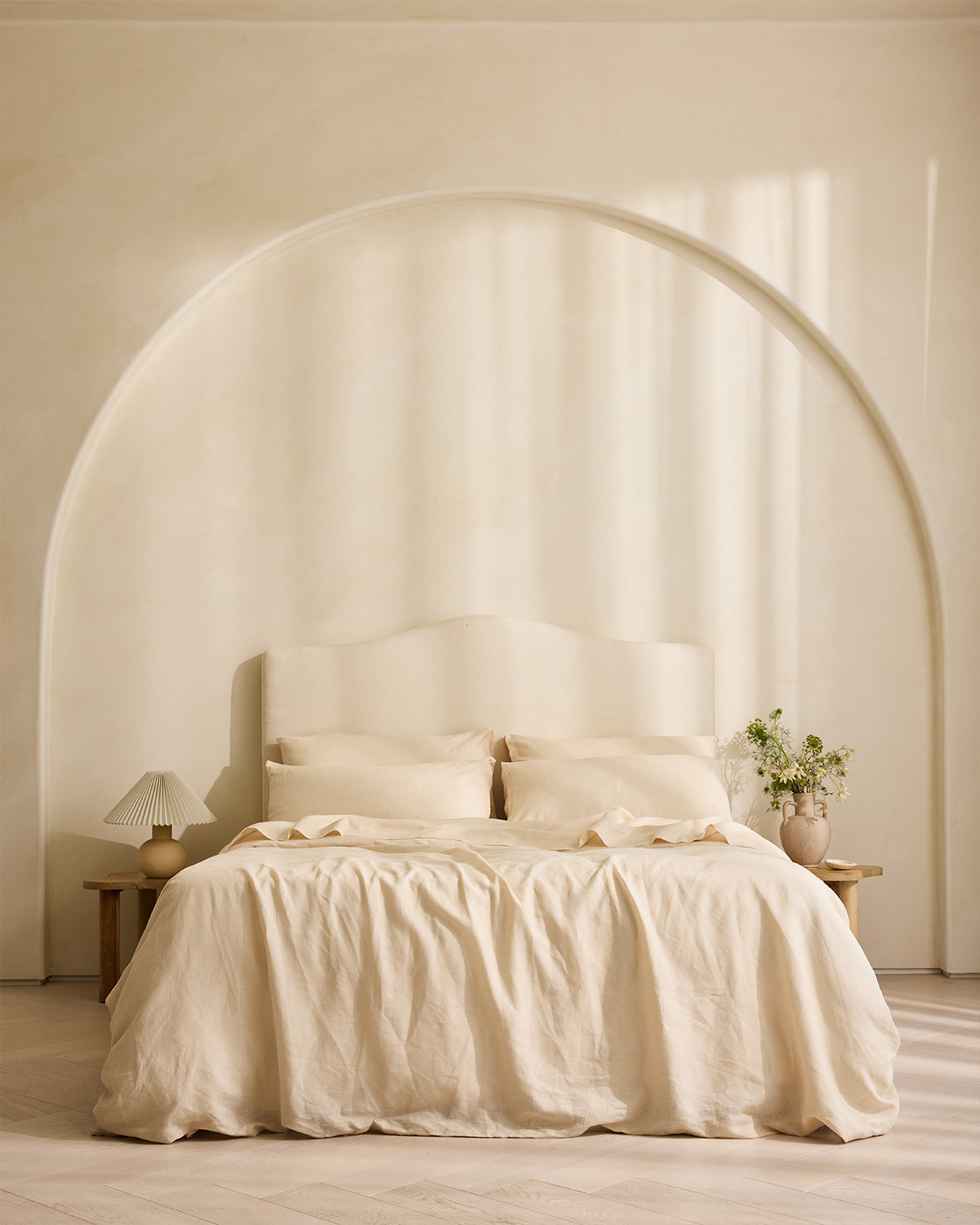 Crème 100% French Flax Linen Bedding Bundle