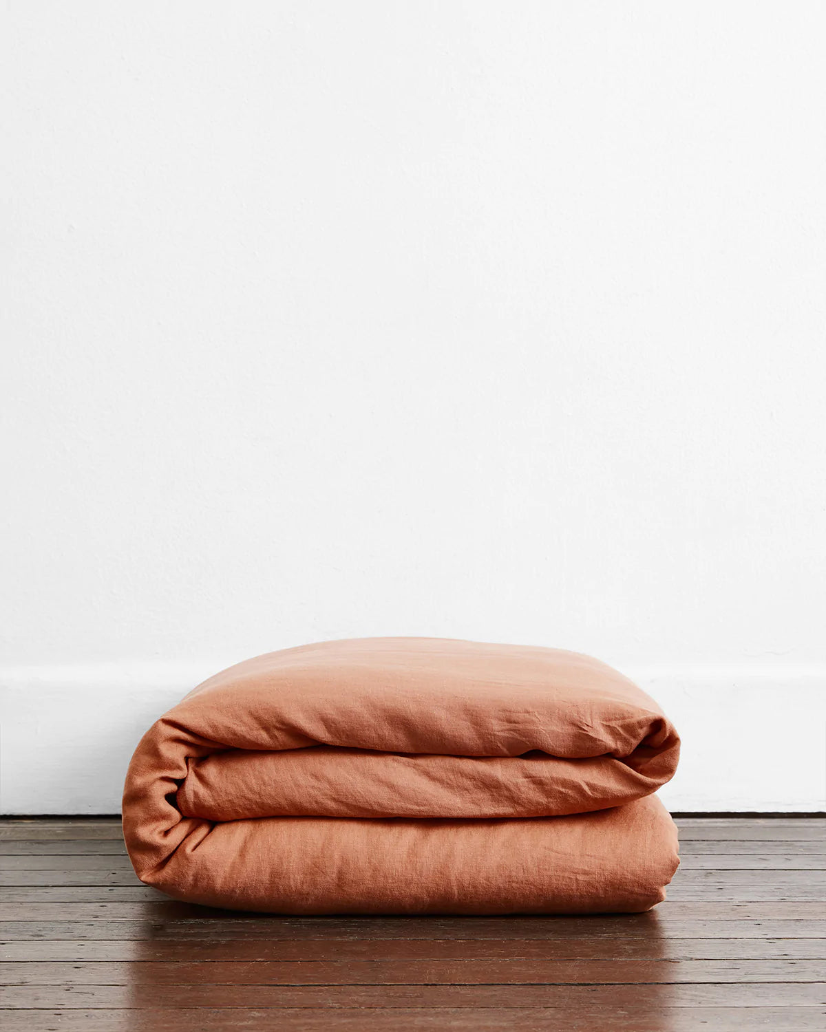 Hazelnut & Terracotta 100% French Flax Linen Bedding Bundle