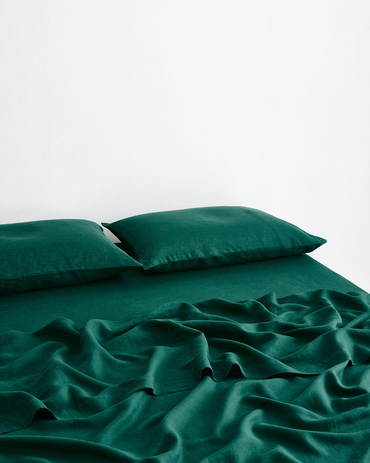 Forest 100% French Flax Linen Fitted Sheet Set