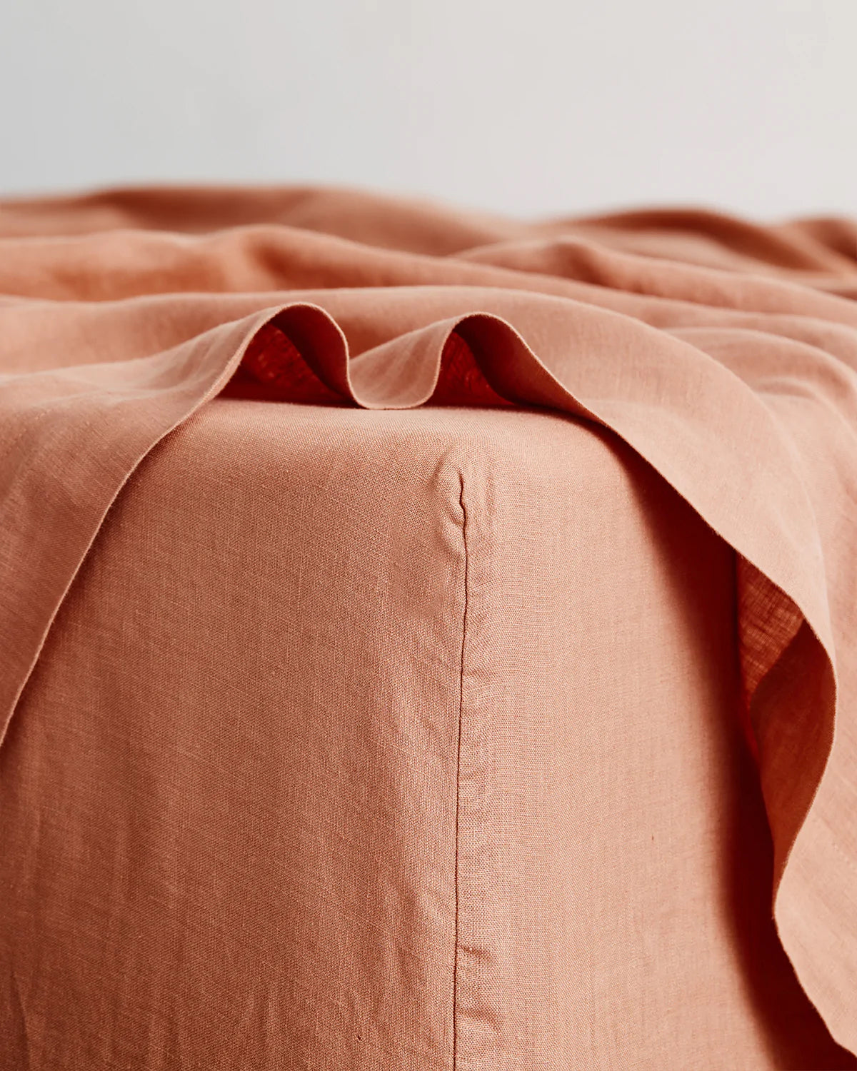 Pink Clay & Hazelnut 100% French Flax Linen Bedding Bundle