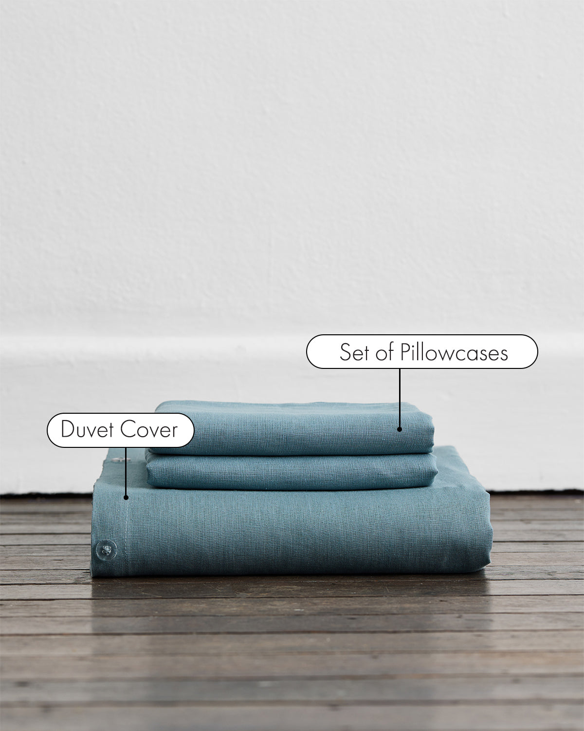 Lagoon 100% French Flax Linen Duvet Cover Set