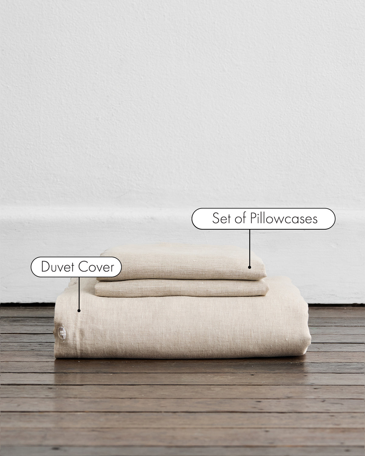 Oatmeal 100% French Flax Linen Duvet Cover Set