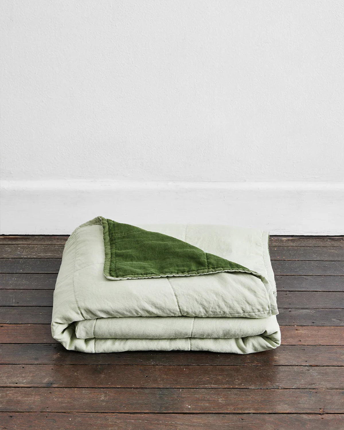 Olive & Oatmeal 100% French Flax Linen Quilt Bedding Bundle
