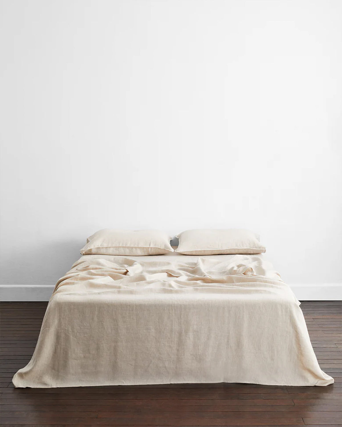 Charcoal & Oatmeal 100% French Flax Linen Quilt Bedding Bundle