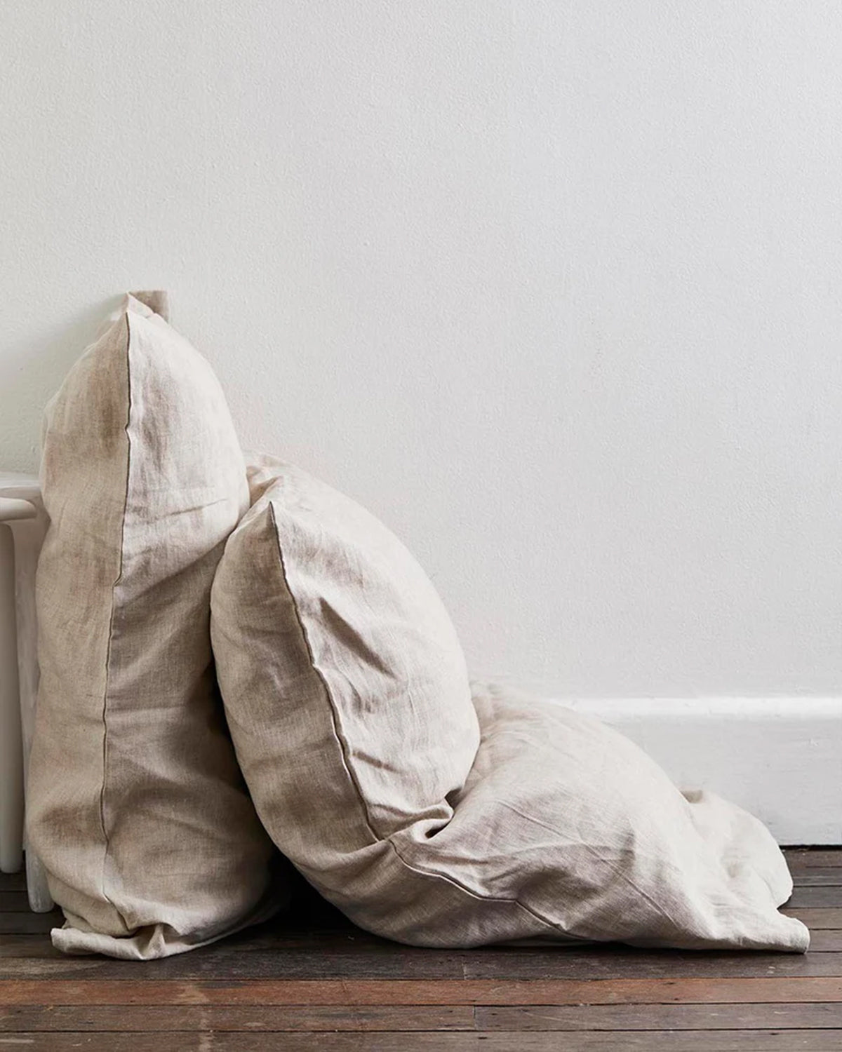 Charcoal & Oatmeal 100% French Flax Linen Quilt Bedding Bundle
