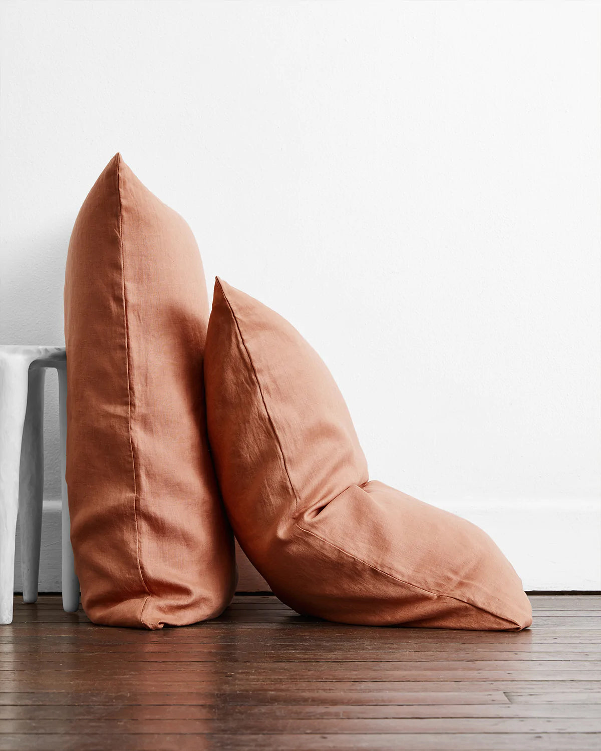 Hazelnut & Terracotta 100% French Flax Linen Bedding Bundle