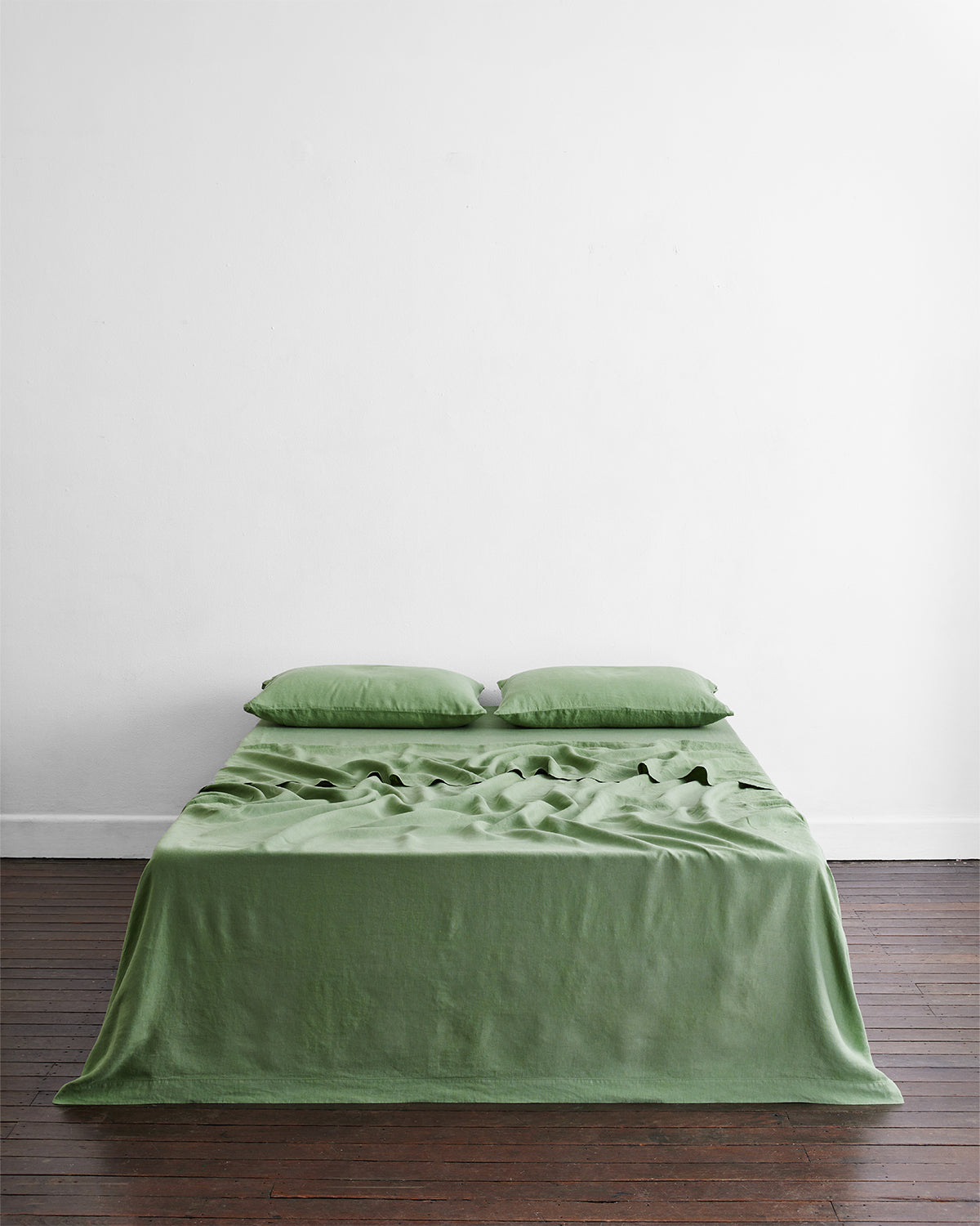 Lagoon, Pistachio & Sage 100% French Flax Linen Bedding Bundle