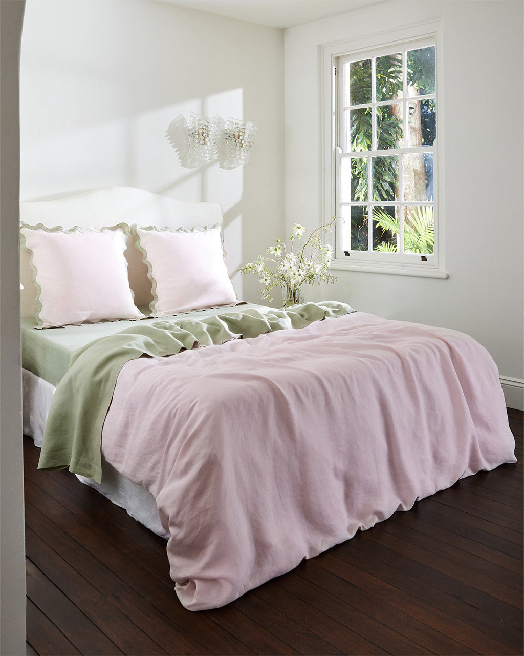 Rosewater 100% French Flax Linen Duvet Cover Set