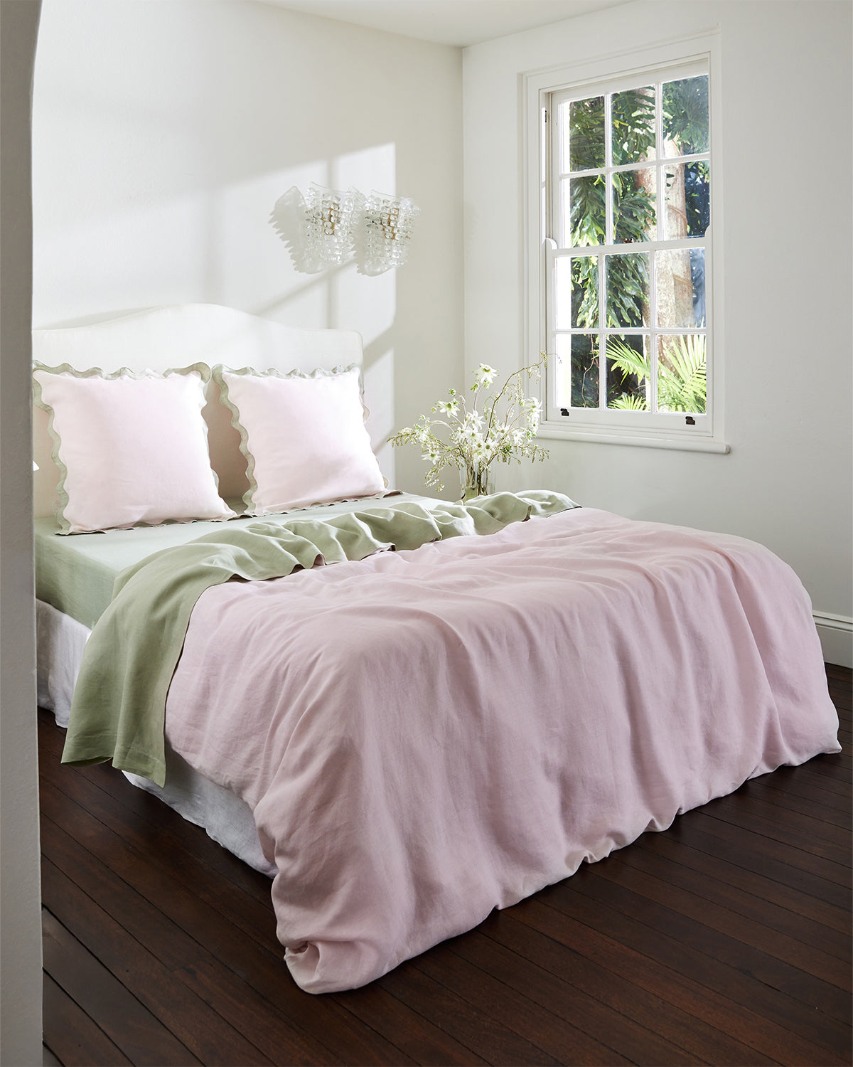 Rosewater 100% French Flax Linen Duvet Cover Set