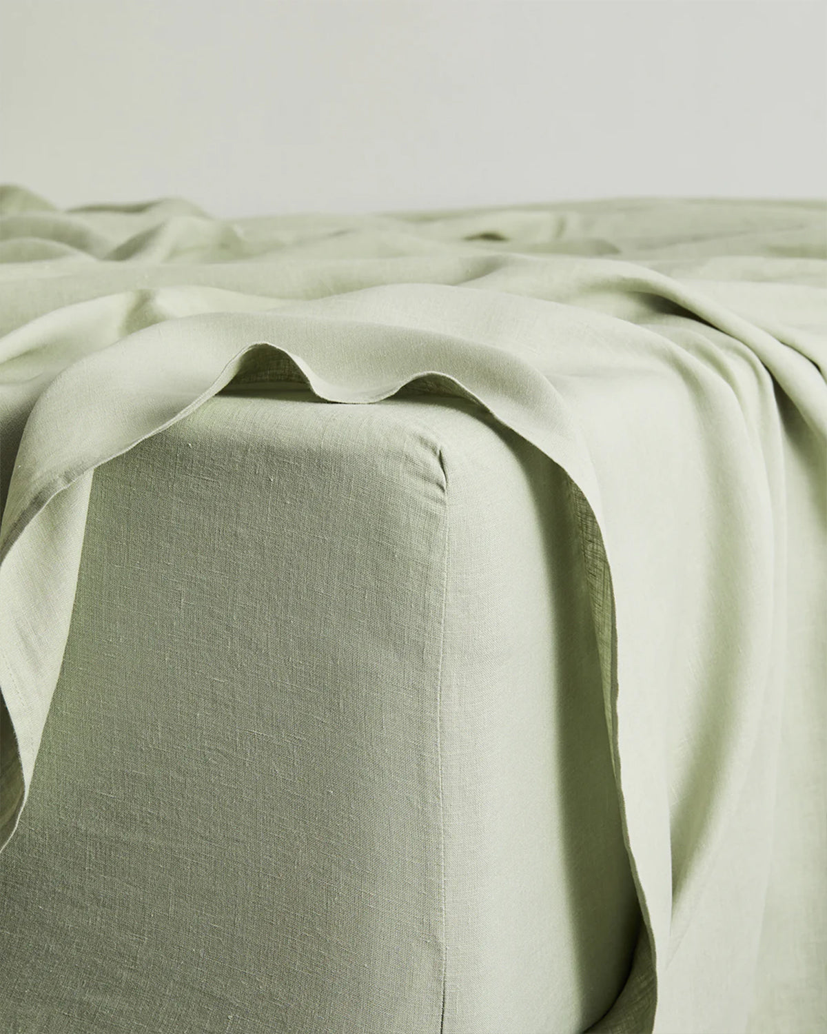 Lagoon, Pistachio & Sage 100% French Flax Linen Bedding Bundle
