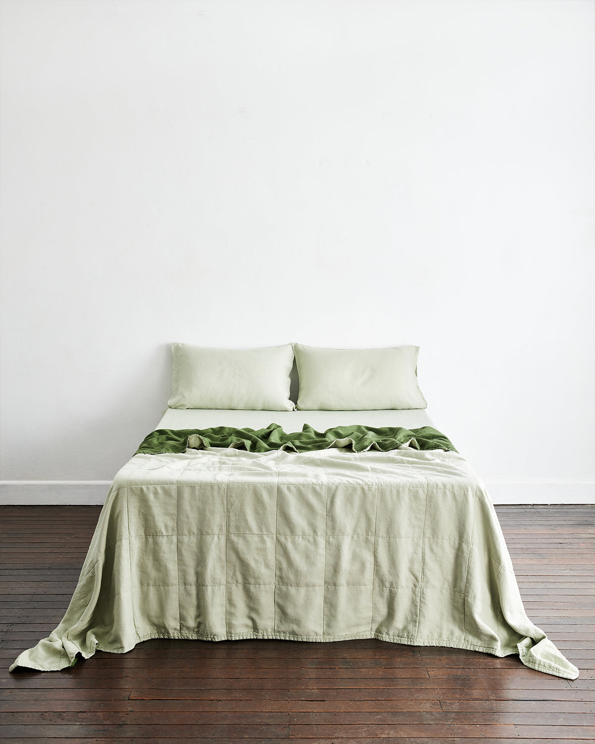 Sage & Olive 100% French Flax Linen Quilt Set