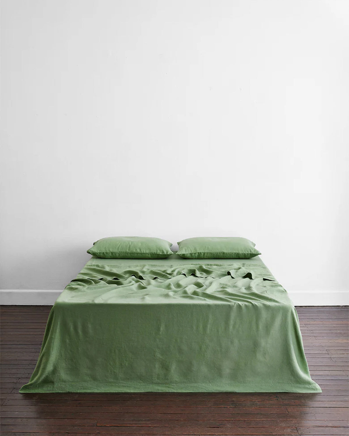 Sage & Pistachio 100% French Flax Linen Quilt Bedding Bundle