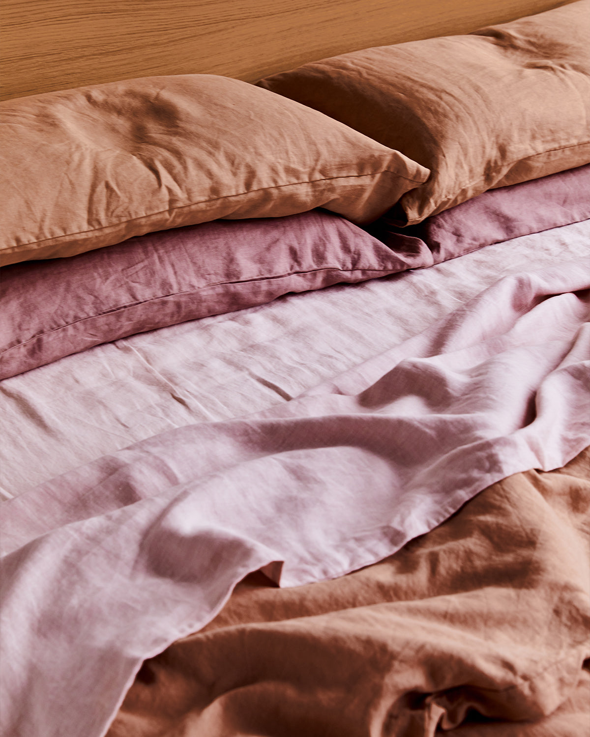 Rosewater 100% French Flax Linen Fitted Sheet Set