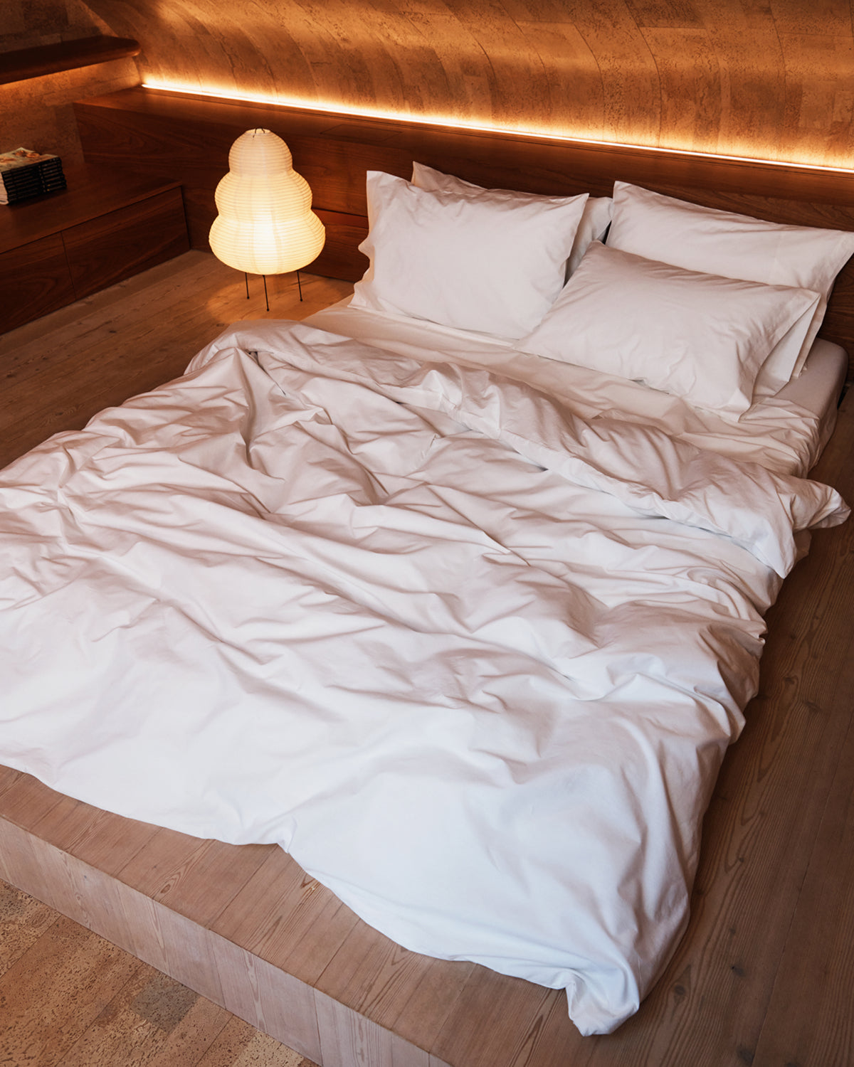 Crisp White Organic Cotton Percale Duvet Cover Set